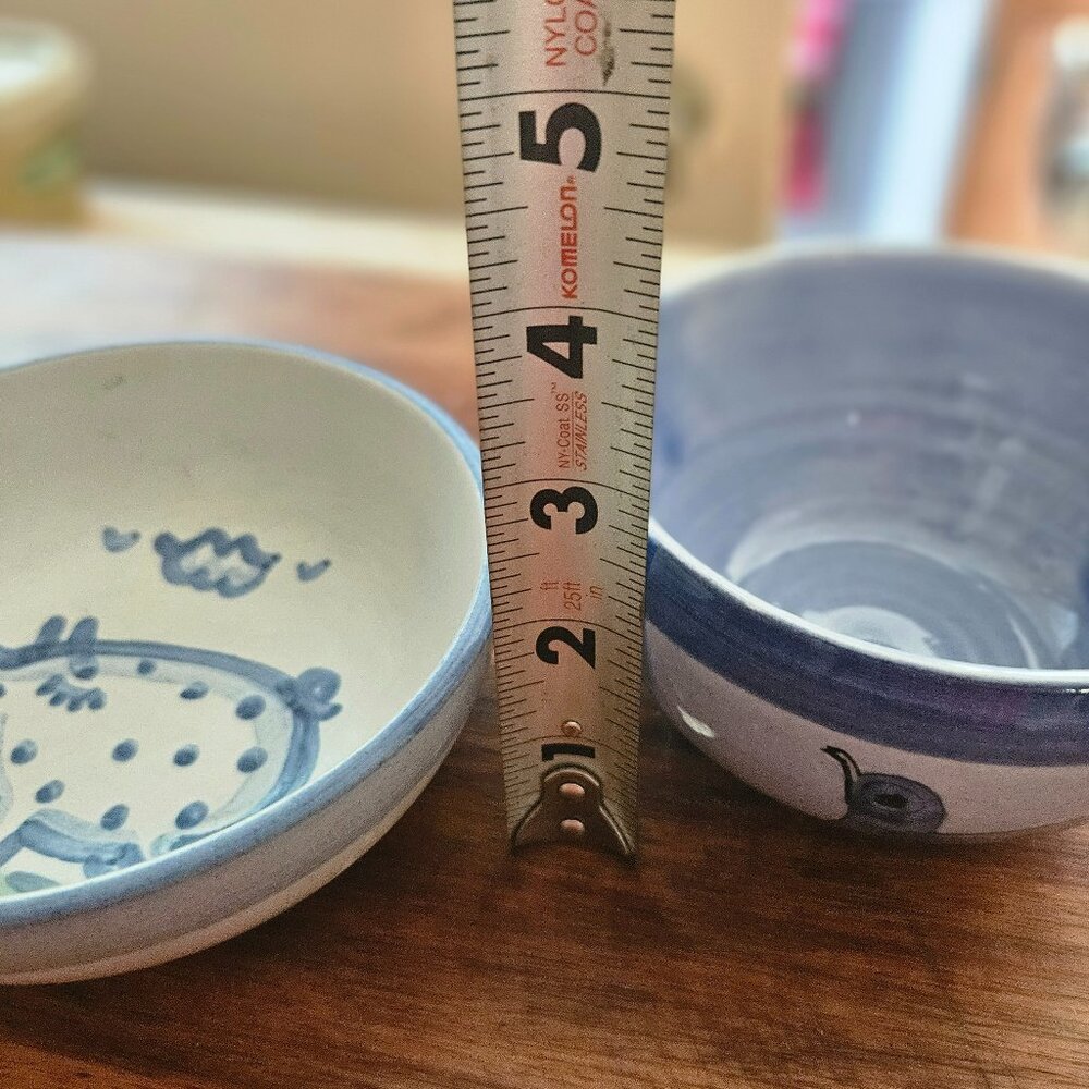 set of two Mexican pottery bowls small size candy /nuts